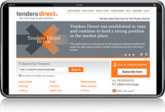 Tenders Direct on the iPhone